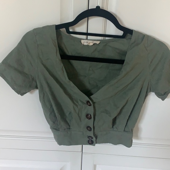 Linen crop top - Picture 1 of 3